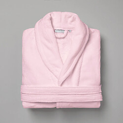 Cotton & Co Peignoir velours de coton extérieur/bouclette intérieur 450 gsm - rose