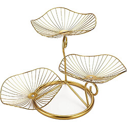 Vendos85 Corbeille à fruits métallique à 3 niveaux