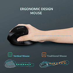 Souris ergonomique verticale - Noire pas cher