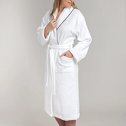 Avis Cotton & Co Peignoir de bain uni col châle à bourdon 450 gsm
