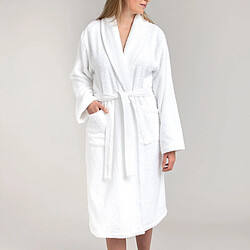 Avis Cotton & Co Peignoir de bain uni col châle à bourdon 450 gsm
