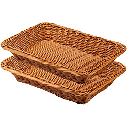 Vendos85 Lot de 2 Corbeilles à Pain fruit – 35 x 25 x 7 cm, Polypropylène