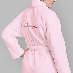 Avis Cotton & Co Peignoir velours de coton extérieur/bouclette intérieur 450 gsm - rose