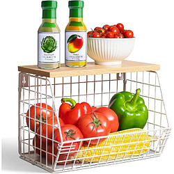 Vendos85 Corbeille à Fruits Mural et Empilable avec Couvercle