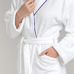 Cotton & Co Peignoir de bain uni col châle à bourdon 450 gsm