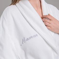 Acheter Cotton & Co Peignoir velours de coton extérieur/bouclette intérieur 450 gsm - rose