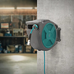 ECD Germany Enrouleur de Tuyau à Air Comprimé Automatique 30m + 2m avec Arrêt Intégré, Raccord 1/4 Pouces, Connexion Rapide, Support à Fixation Mural, Pression 15 bar, Pivotant à 180°, Diamètre 12 mm pas cher