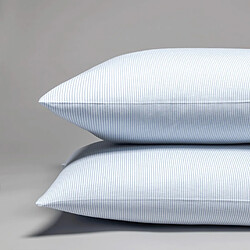 Cotton & Co Taie d'oreiller en percale de coton tissé teint oxford