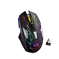 Souris Gaming sans Fil, USB 2,4G, RVB 7 Couleurs, Rechargeable