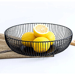 Vendos85 Corbeille à Fruits en Métal 28 cm avec Tapis Antidérapants