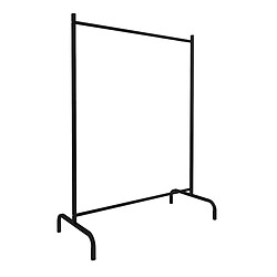 Pegane Portant à vêtements à roulettes Structure en métal noir - Longueur 104x Hauteur 135 x Largeur 48 cm