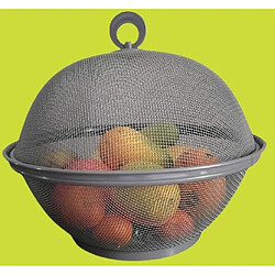 Vendos85 Corbeille à Fruits et Légumes Gris en Fer avec Couvercle