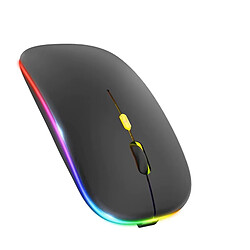 Souris sans Fil Bluetooth/USB, 2,4G, Ergonomique, 7 Couleurs Rétro-éclairées RVB, Rechargeable