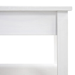 Pegane Table basse Table salon avec pieds coloris Blanc - Longueur 90 x Hauteur 45 x Profondeur 45 cm pas cher