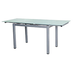 Pegane Table à manger extensible en aluminium Table de salle à manger - Longueur 110/170 x Hauteur 76 x Profondeur 70 cm