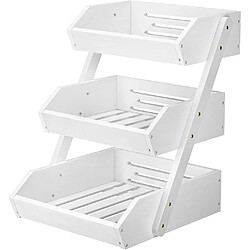 Vendos85 Panier à Fruits et Légumes 3 Niveaux en Bambou