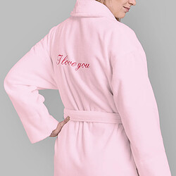 Avis Cotton & Co Peignoir velours de coton extérieur/bouclette intérieur 450 gsm - rose