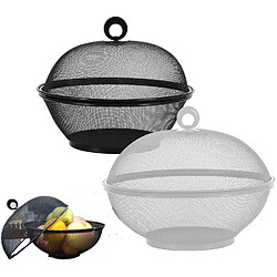 Vendos85 Corbeille à Fruits 2 Paniers avec Couvercles – 27 cm