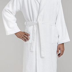 Cotton & Co Peignoir de bain uni col châle à bourdon 450 gsm pas cher