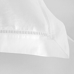 Cotton & Co Taie d'oreiller en satin de coton égyptien 240 fils finition jour échelle