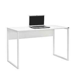 Acheter Pegane Bureau, Table d'ordinateur, table de travail coloris Blanc - Hauteur 77 x Longueur 120 x Profondeur 60 cm