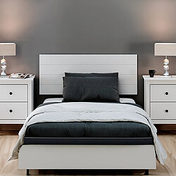 Pegane Tête de lit en pin massif pour lits de 90 et 105 cm coloris Blanc - Longueur 110 x Hauteur 45 cm