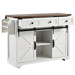 STILVORA Îlot de cuisine en Panneaux De Fibres portes coulissantes 140x45x94cm