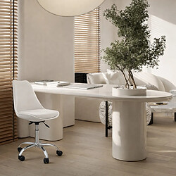 Acheter ICONIK INTERIOR Chaise de bureau à roulettes - Chaise de bureau pivotante - Tulip Taupe