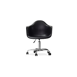 Avis ICONIK INTERIOR Chaise de bureau avec accoudoirs - Chaise de bureau à roulettes - Weston Noir