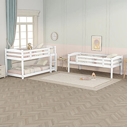 Avis Blossom Paris Lit superposé, 90*200cm, simple taille bois triple lit superposé pour enfants, sans matelas, blanc