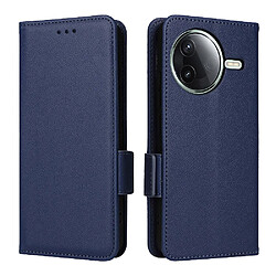 Tongez Étui Pour Xiaomi Redmi K80 Boucle latérale Titulaire de fentes pour cartes Portefeuille Cuir PU Magnétique Bleu Tongez Étui Pour Xiaomi Redmi K80 Boucle latérale Titulaire de fentes pour cartes Portefeuille Cuir PU Magnétique GANGXUN Bleu
