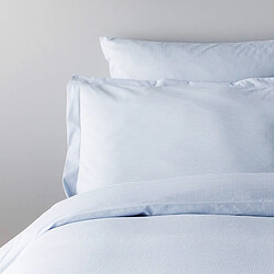 Acheter Cotton & Co Housse de couette en percale de coton tissé teint oxford bleu