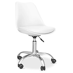 Avis ICONIK INTERIOR Chaise de bureau à roulettes - Chaise de bureau pivotante - Tulip Taupe