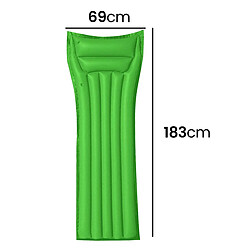 Avis Bestway Matelas de Plage 183x69cm Gonflable avec Oreiller Confortable Vert