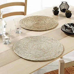 Acheter Douceur D'Interieur Set de Table Rond Paille de Jonc 38cm Naturel