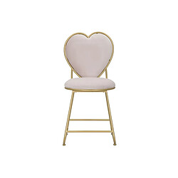 Paris Prix Chaise Design Coeur Heart 80cm Rose & Or