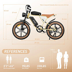 Avis JANSNO X70 Vélo Électrique adulte Moteur 1000W Dual Batterie 48V 37AH Autonomie 100km