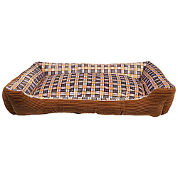 Inny Canapé-lit Confortable 90x70x20cm Taille XL pour Chien Marron