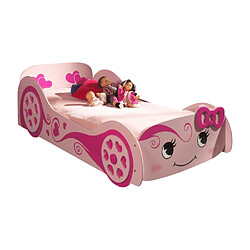 Paris Prix Pack - Lit Enfant & Matelas Love 90x200cm Rose