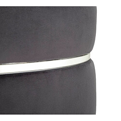 Acheter Mauro Ferretti Tabouret rond en tissu gris avec pieds en bois ø 35 x 40,5 cm