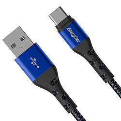 Avis ENERGIZER Câble de Charge et de Données USB-A vers USB-C en Nylon Tressé 2m Anti-nœud Bleu