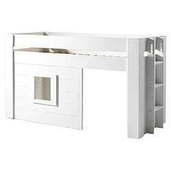 Paris Prix Lit Enfant Cabane & Rideaux Noah 90x200cm Blanc