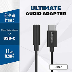 Acheter ENERGIZER Adaptateur Audio USB-C vers Jack 3.5mm 11cm Plug and Play Noir