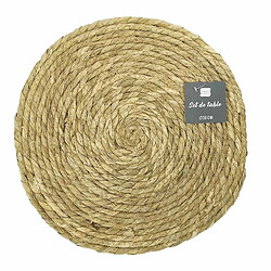 Avis Douceur D'Interieur Set de Table Rond Paille de Jonc 38cm Naturel