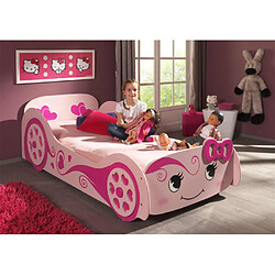 Paris Prix Pack - Lit Enfant & Matelas Love 90x200cm Rose