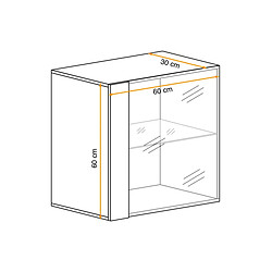 Avis Paris Prix Vitrine Murale LED Switch 60cm Noir