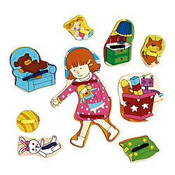Top Bright Jeu de Laçage Éducatif en Bois Chambre d'Enfant 22x22cm Multicolore pas cher