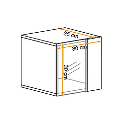 Paris Prix Bloc Mural LED Design Switch V 30cm Blanc