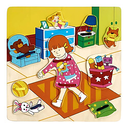 Top Bright Jeu de Laçage Éducatif en Bois Chambre d'Enfant 22x22cm Multicolore