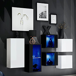 Paris Prix Meuble de Rangement Switch IV 320cm Blanc & Noir